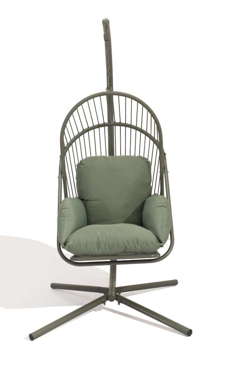 Fly - Dondolo Nido in fibra e corda verde