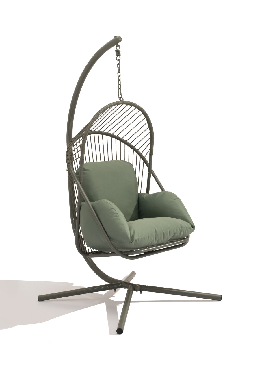 Fly - Dondolo Nido in fibra e corda verde