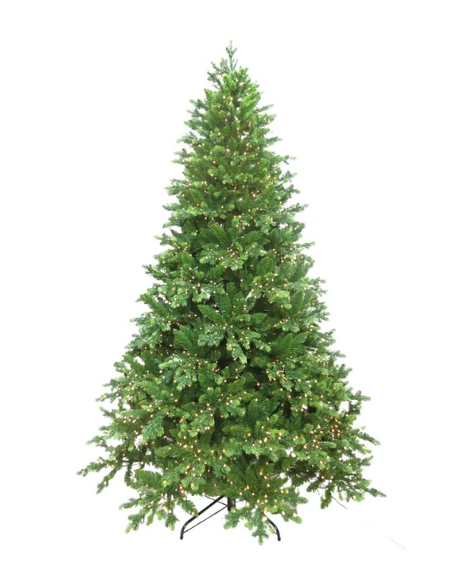 Albero di Natale artificiale Cooper in Pe e Pvc con led luce calda