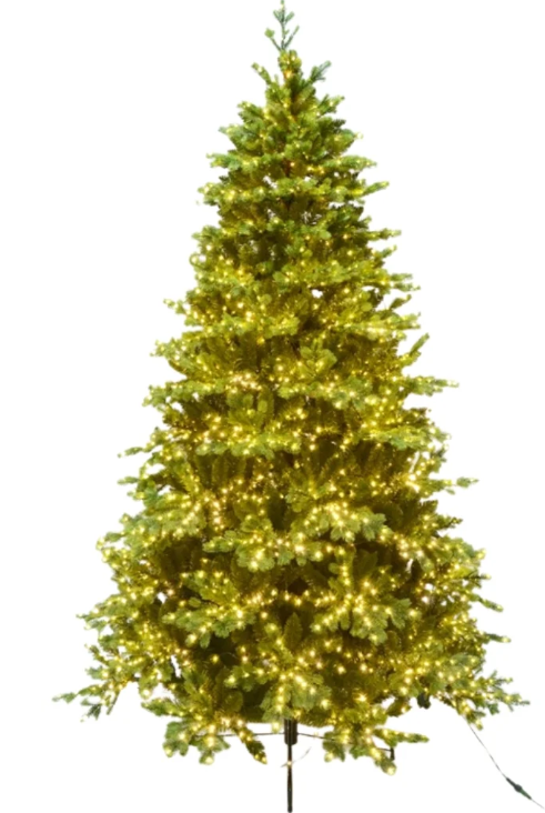 Albero di Natale artificiale Cooper in Pe e Pvc con led luce calda