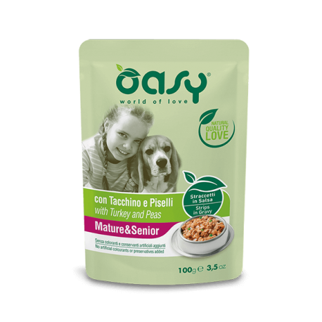 Oasy busta senior per cani in Straccetti 100g