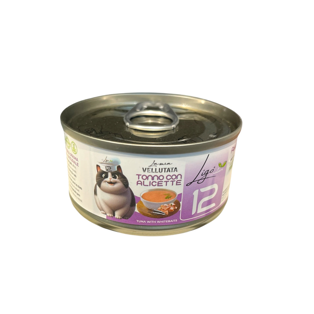 Ligo Nature vellutata 12 alimento per Gatti Adulti - tonno con alicette 85 gr