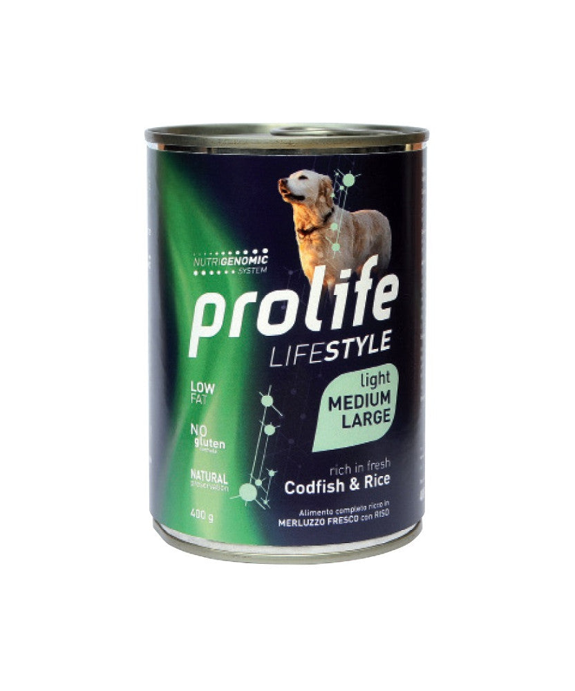 Prolife Dog lifestyle light per cani adulti con merluzzo 400gr