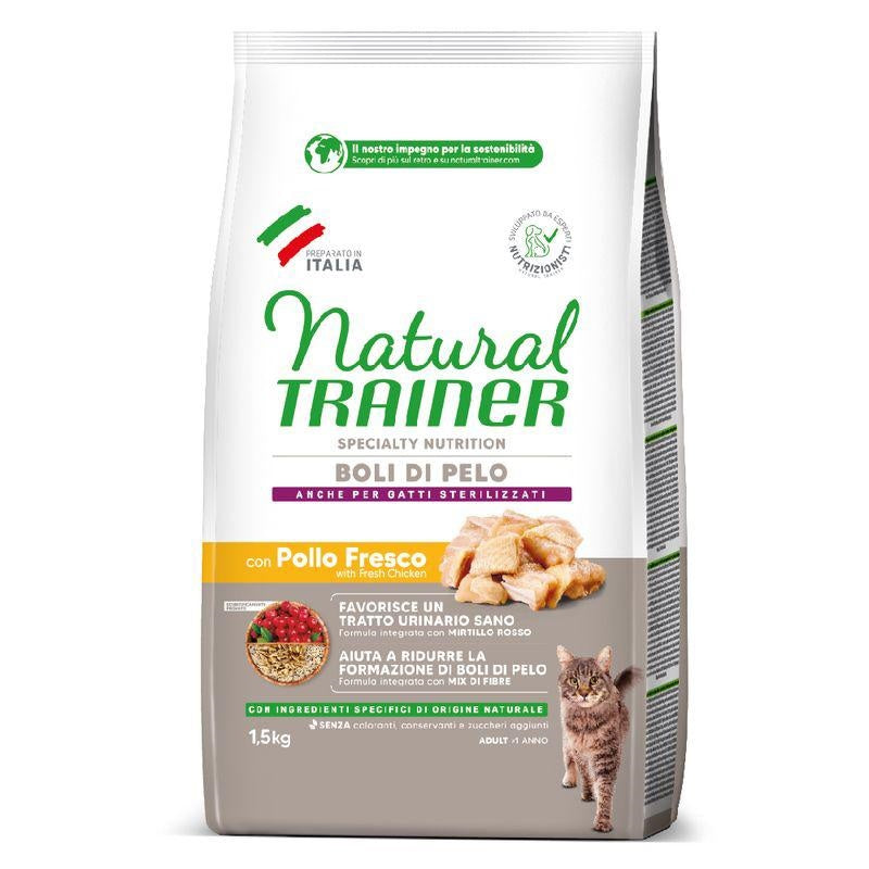 natural trainer gatto anti-boli di pelo con pollo 1,5kg