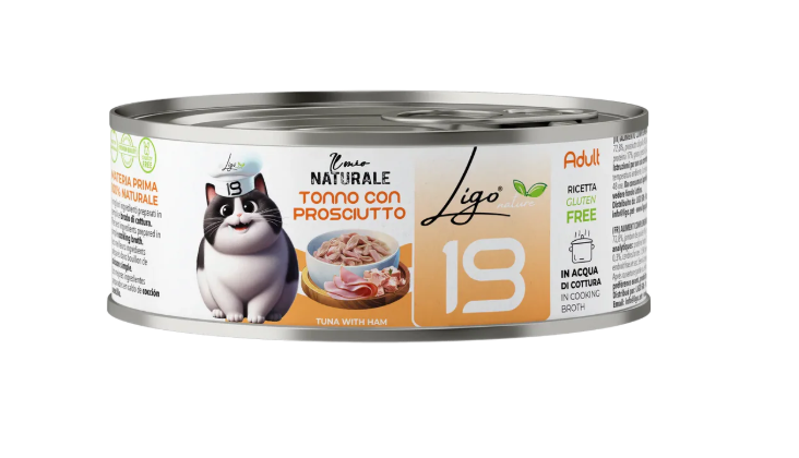 Ligo Nature vellutata 11 alimento per Gatti Adulti - tonno con prosciutto 85 gr