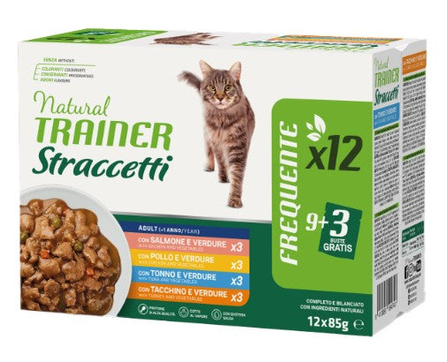 Natural Trainer Multipack gatti straccetti carni mix 12x85g