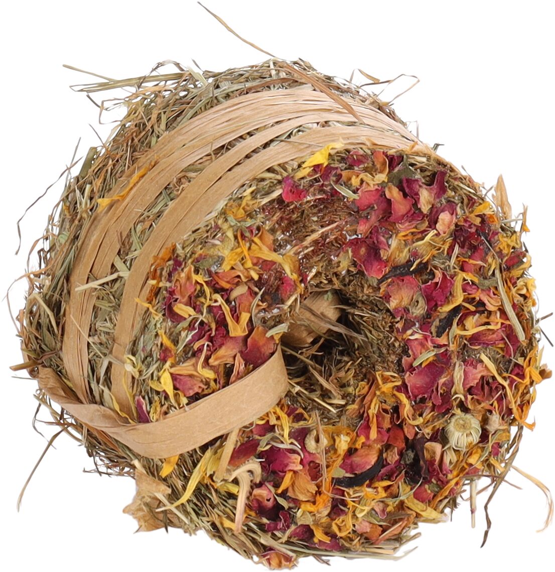 Snack per Roditori Donut al fieno con calendula & petali di rosa 65g