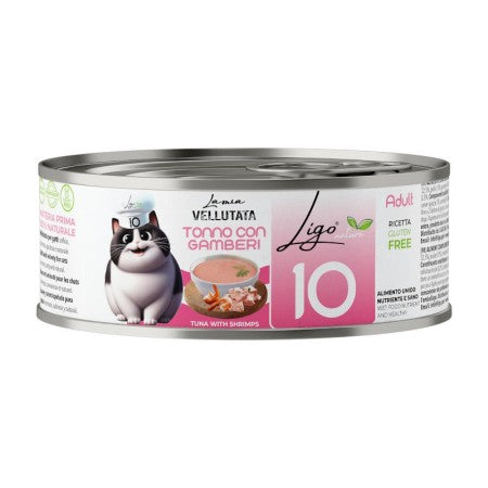 Ligo Nature vellutata 10 alimento per Gatti Adulti - tonno con gamberi 85 gr
