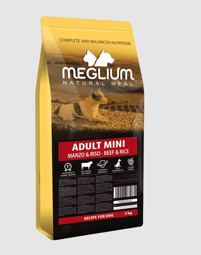 Meglium crocchette per cani adulti di taglia piccola 2,5 kg