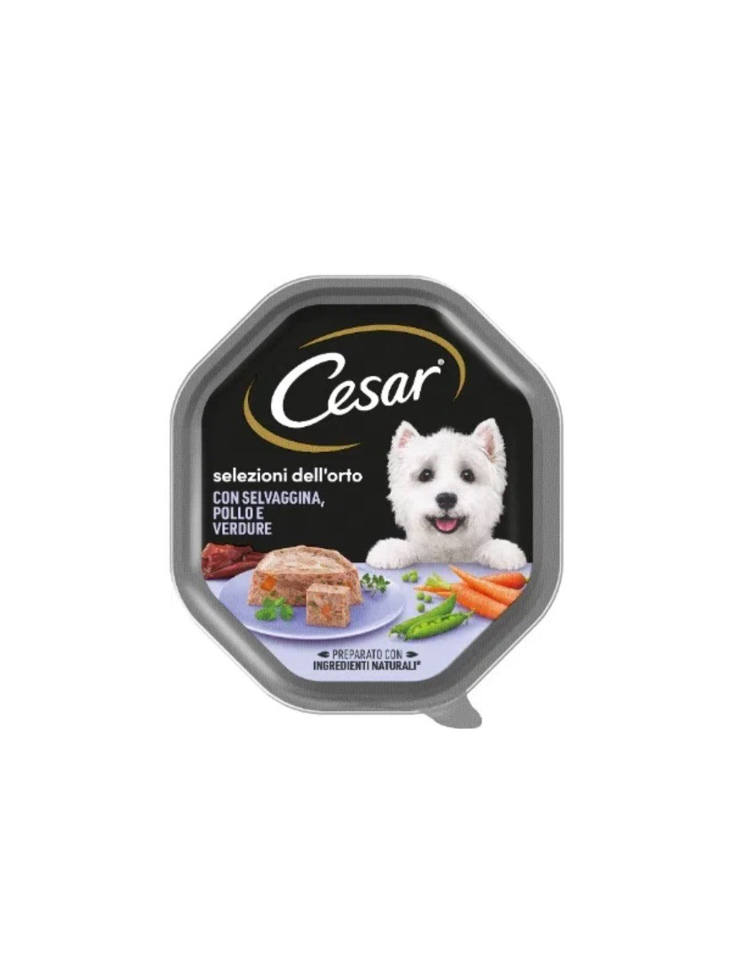 cesar selezioni dell'orto vaschette per cani 150 gr