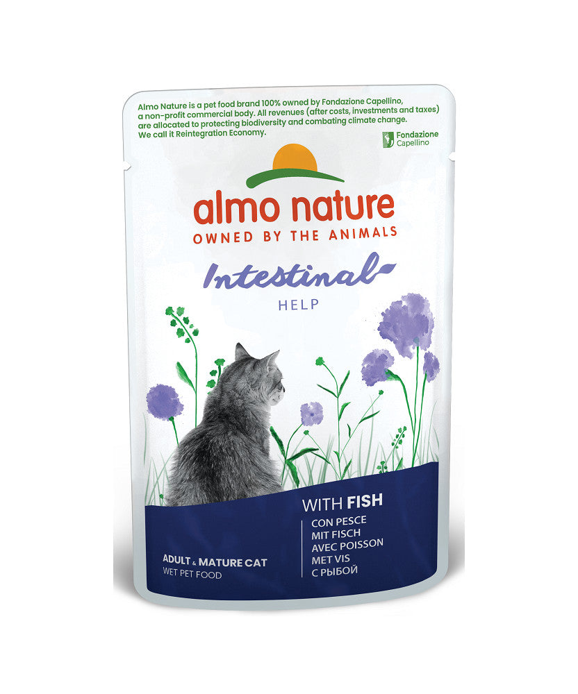 AlmoNature per gatti intestinal help con pesce 70gr