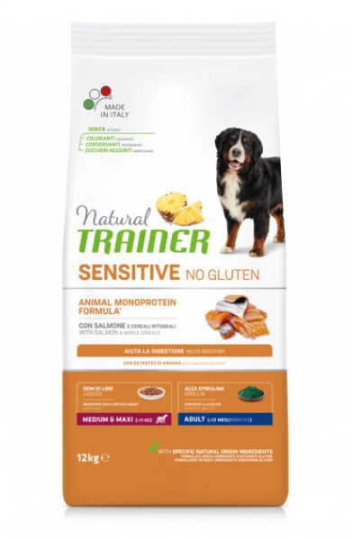 Natural Trainer No Gluten Adult Medium/Maxi Lachs