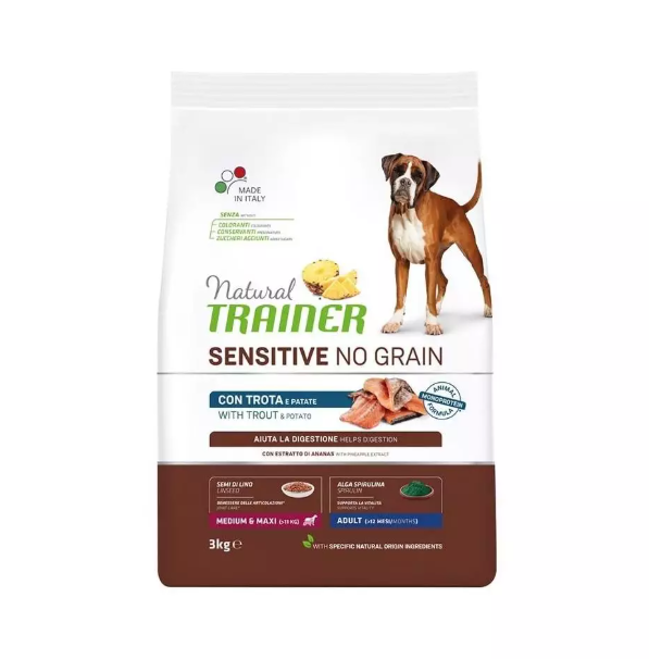 Natural Trainer No Gluten Adult Medium/Maxi Forelle