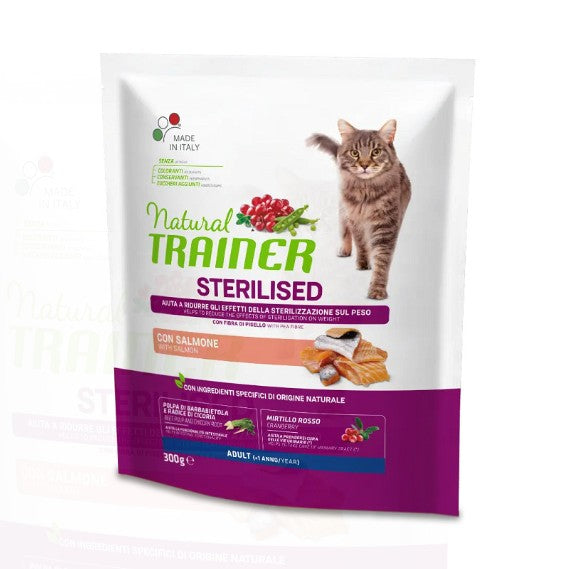 Natural Trainer Cat sterilizzato adulto salmone 300 gr