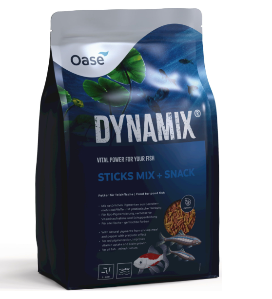 Mangime per pesci da laghetto - Oase dynamix sticks mix plus snack 4 lt