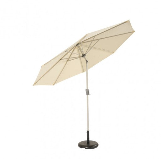 Ombrellone palo centrale rotondo 270 cm champagne e telo beige - Vigo