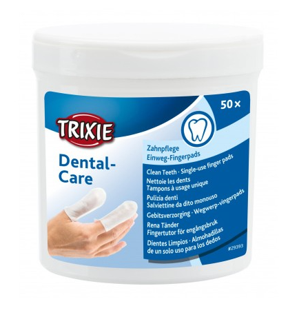 Trixie - salviettine monouso per la pulizia dei denti 50 pz