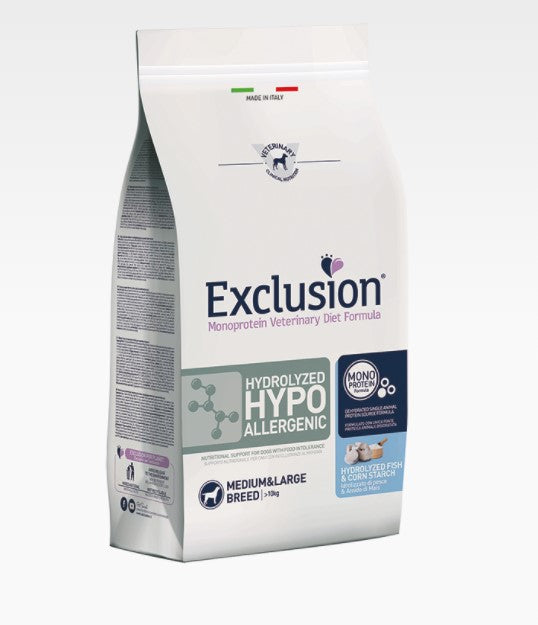 Exclusion - Veterinary Diet Canine - Hydrolyzed Hypoallergenic Medium/Large - pesce