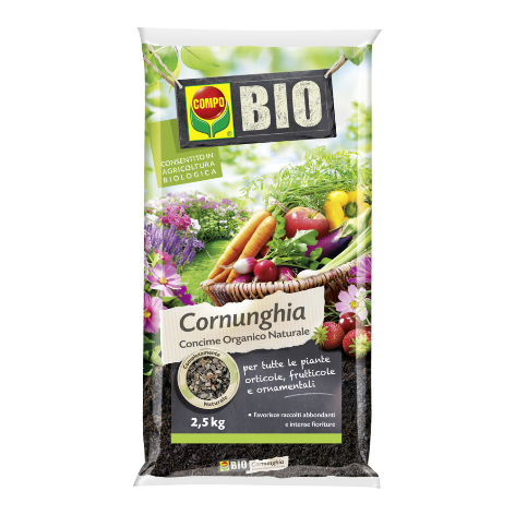 Concime granulare biologico organico naturale arricchito con cornunghia 2,5 Kg - Iperverde