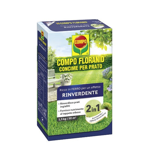 Concime granulare rinverdente per prato Floranid ad uso primavera - Iperverde