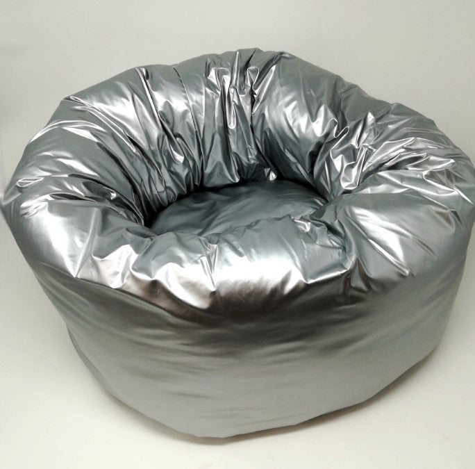 Modern silver donut kennel