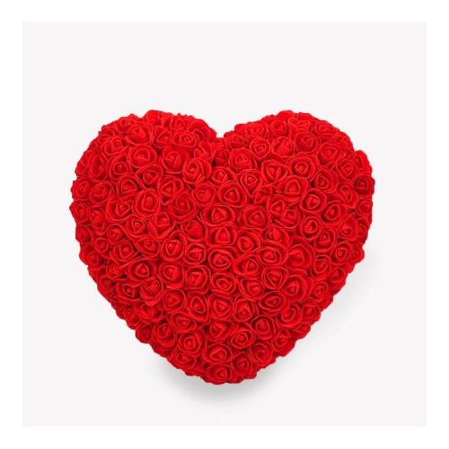 Heart of red roses H35 cm with gift box