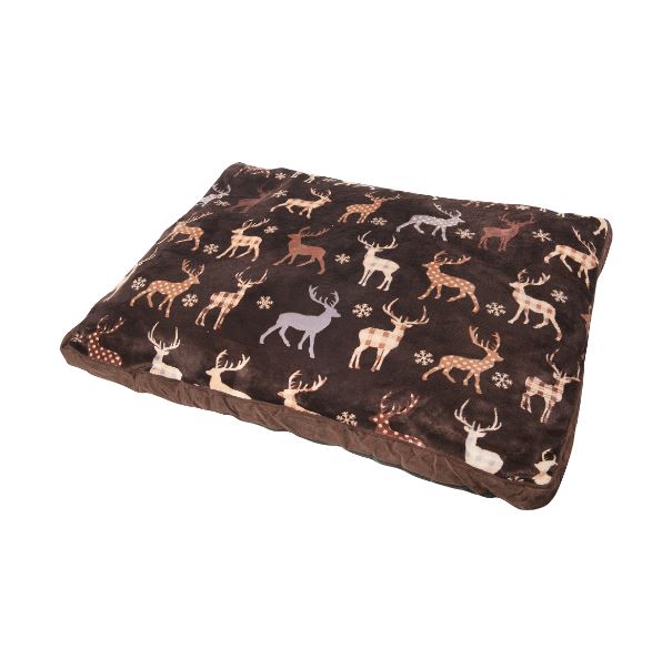Brown reindeer dog cushion