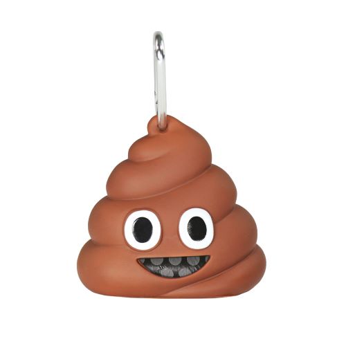 Dispenser porta sacchetti igienici per cani emoji Cacca Poo