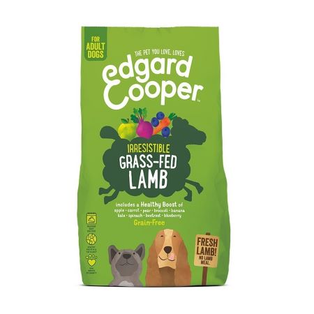 Edgard & Cooper - Frisches, getreidefreies Trockenfutter für ausgewachsene Tiere mit grasgefüttertem Lamm