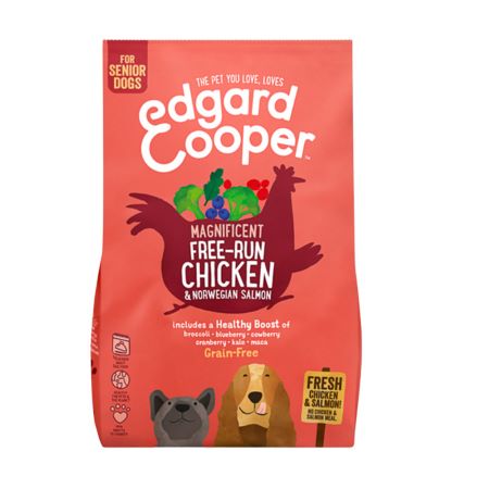 Edgard & Cooper - Cani anziani crocchette pollo allevato a terra & salmone norvegese freschi