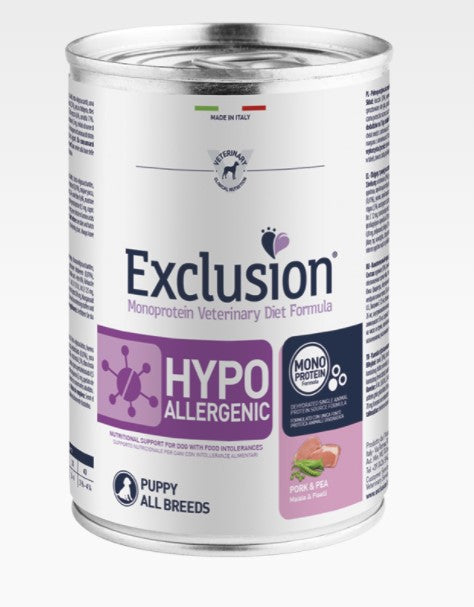 Exclusion - Hypoallergenic Puppy - pork and peas - 400gr