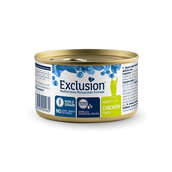 Ausschluss Mediterraneo Diet Cat Edelkorn - Huhn 85 gr