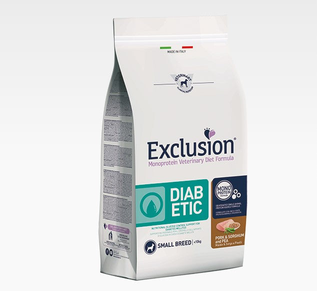 Exclusion - Veterinary Diet Canine - Diabetic Dog Small - pork and sorghum