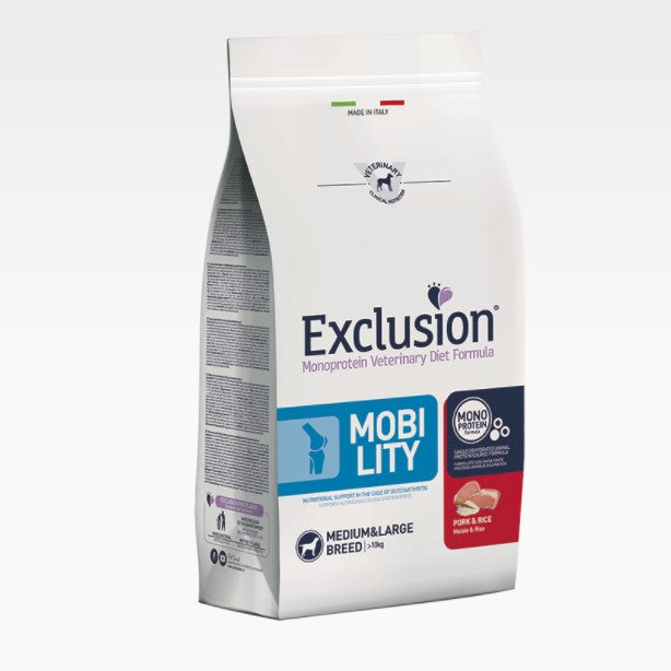 Exclusion - Veterinary Diet Canine - Mobility Dog Medium/Large - maiale e riso