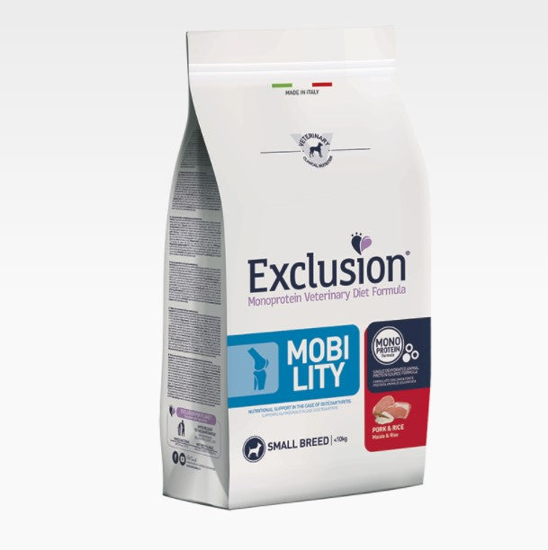 Exclusion - Veterinary Diet Canine - Mobility Dog Small - pork and rice