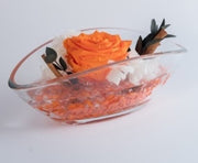Flowercube stabilized composition Stone effect boat 6,5x8x16 cm