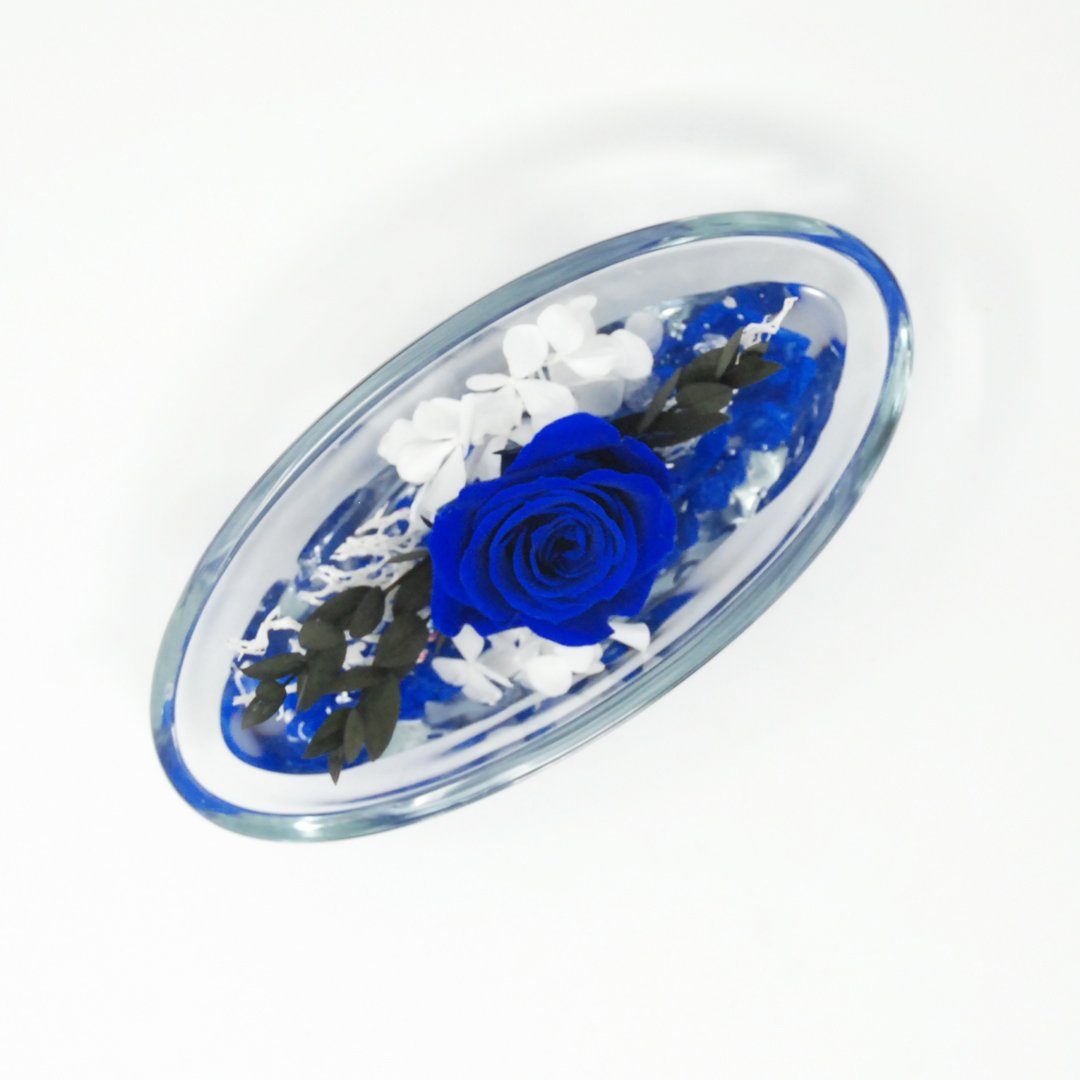 Flowercube stabilized composition Stone effect boat 6,5x8x16 cm
