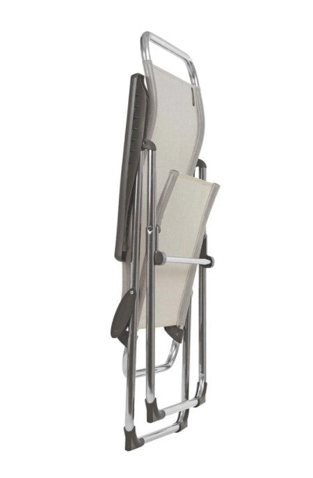 Lafuma deckchair in aluminum alu cham seigle