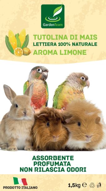 Corn litter for rodents, rabbits and birds 8 lt