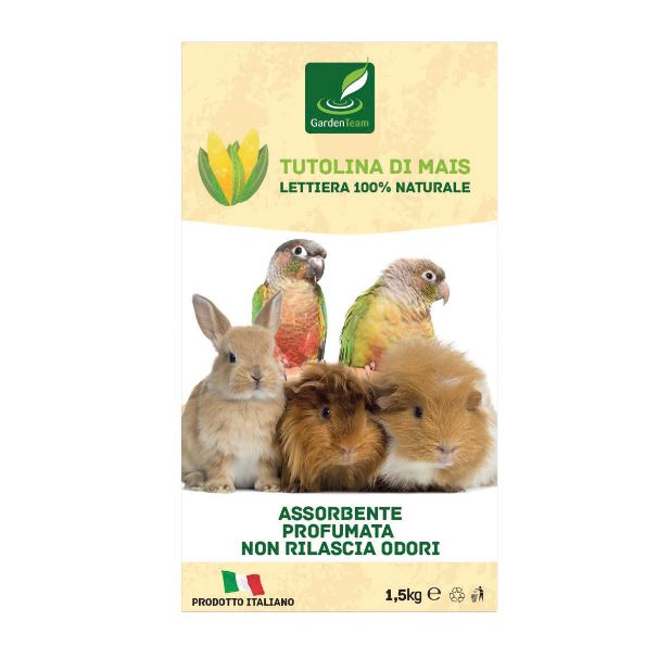 Corn litter for rodents, rabbits and birds 8 lt