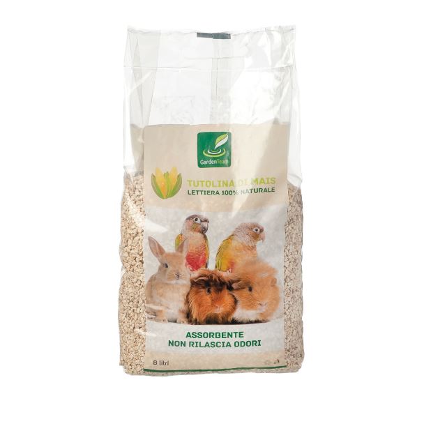 Corn litter for rodents, rabbits and birds 8 lt