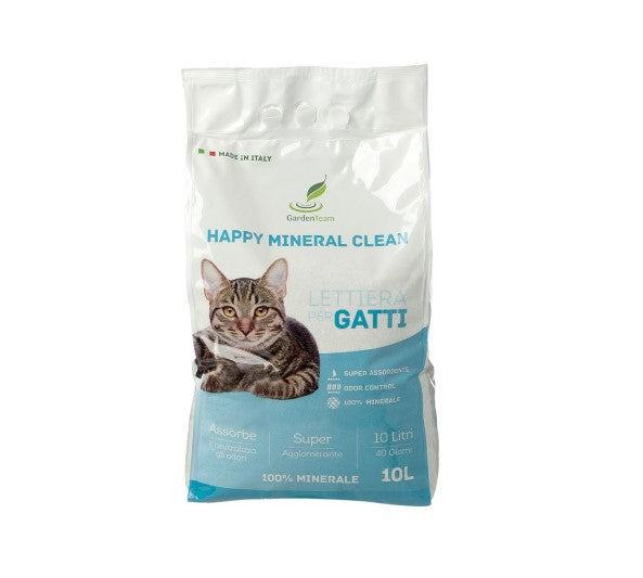 Lettiera per gatti Happy Mineral Clean 10 LT