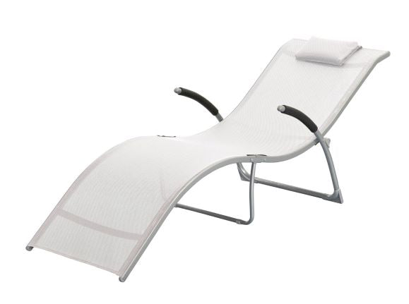 White folding sunbed - Flip model