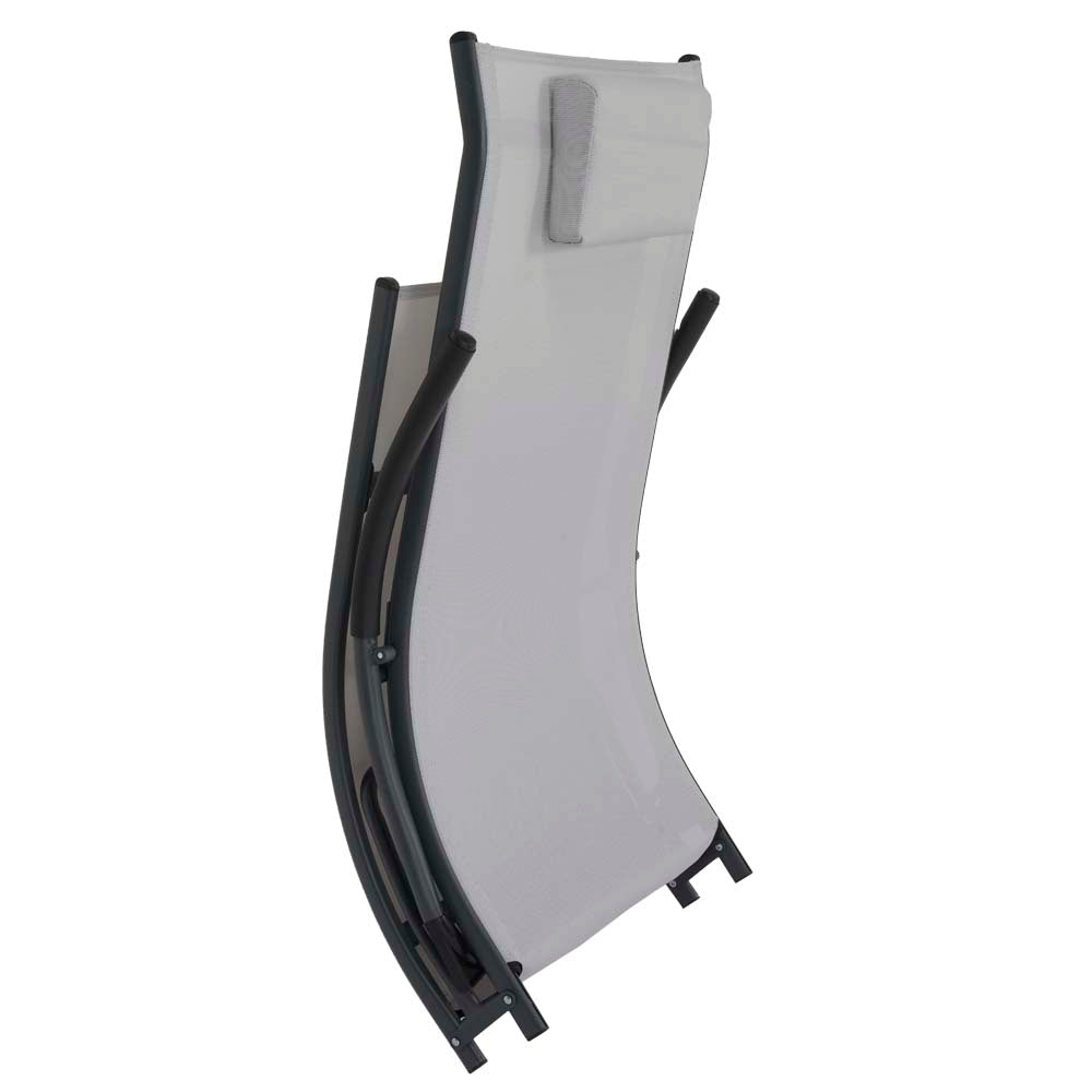 Gray folding sunbed - Flip model