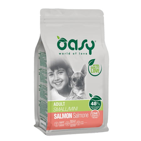 Oasy Dog One Protein Dry Cane ausgewachsener kleiner Mini-Lachs