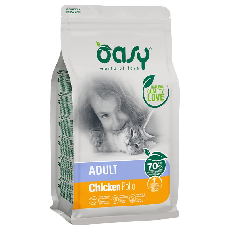 Oasy dry cat adult chicken 1,5 kg