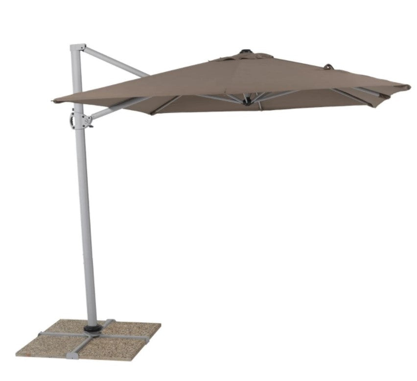 Aluminum side post garden umbrella - Saint Tropez dove gray
