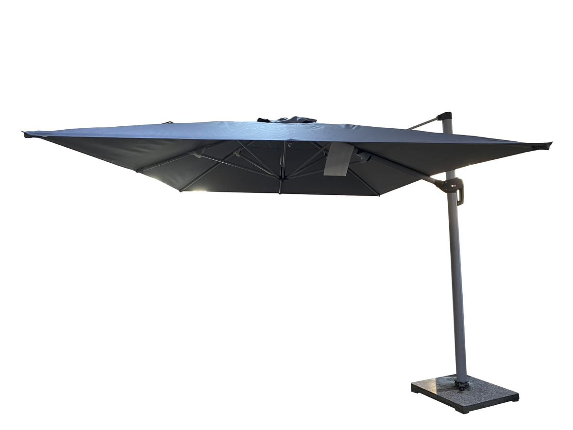 Decentralized rectangular aluminum garden umbrella Gray - New Etoile