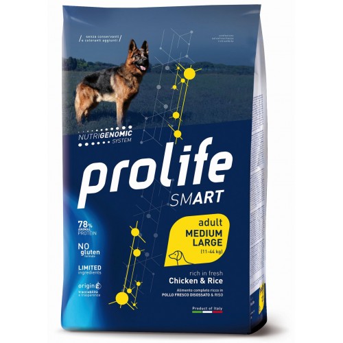 Prolife smart erwachsener Hund Medium Large Huhn Reis 12 kg