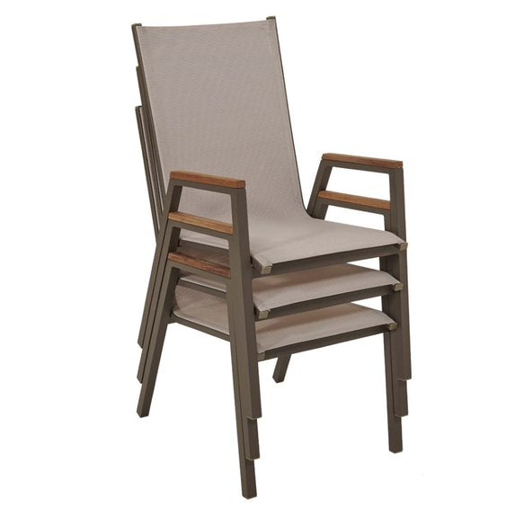 Dining set with extendable garden table from 6 to 12 seats - Bayron model